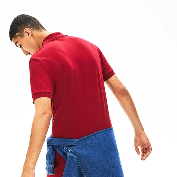 polo lacoste bordeaux uomo