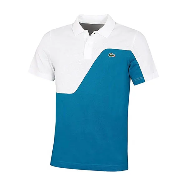 Áo Polo Lacoste DH4779 P1A Men's Two-Tone Pique Golf Shirt Màu Trắng Xanh Size S - Thời trang - Vua Hàng Hiệu