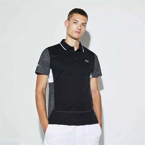 Áo Polo Lacoste DH9476 DWW Màu Đen Kẻ Trắng Size S