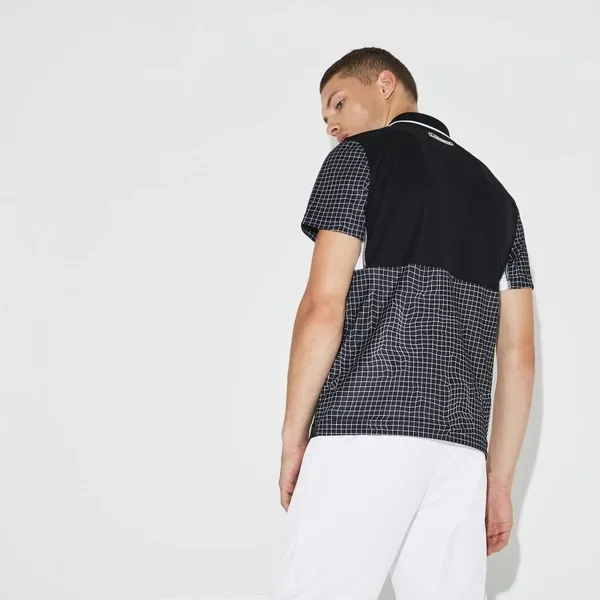 Áo Polo Lacoste DH9476 DWW Màu Đen Kẻ Trắng Size S