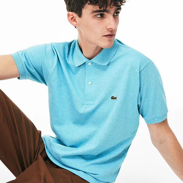 Áo Polo Lacoste Men's Marl L1264 51 PHV Original Fit Màu Xanh Blue Size XS