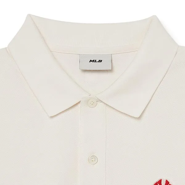 Áo Polo MLB Heart New York Yankees 3APQH0133-50IVS Màu Trắng Size M - Thời trang - Vua Hàng Hiệu