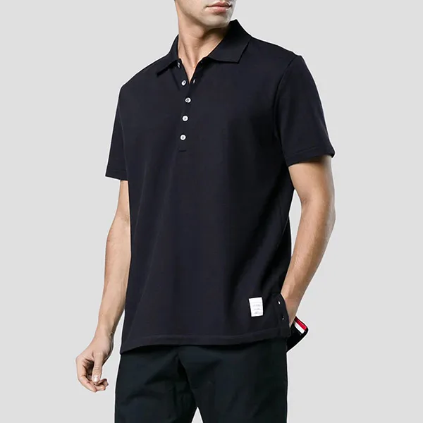Áo Polo Thom Browne Back Stripe Relaxed Fit MJP042A 00050 415 Màu Xanh Navy