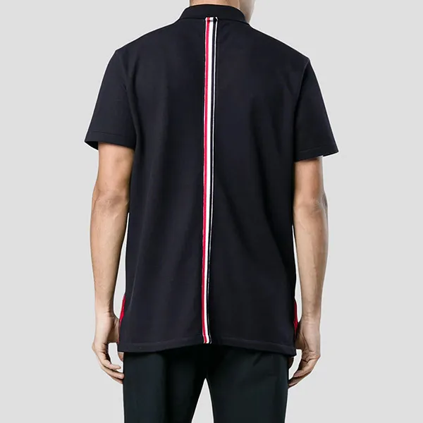 Áo Polo Thom Browne Back Stripe Relaxed Fit MJP042A 00050 415 Màu Xanh Navy