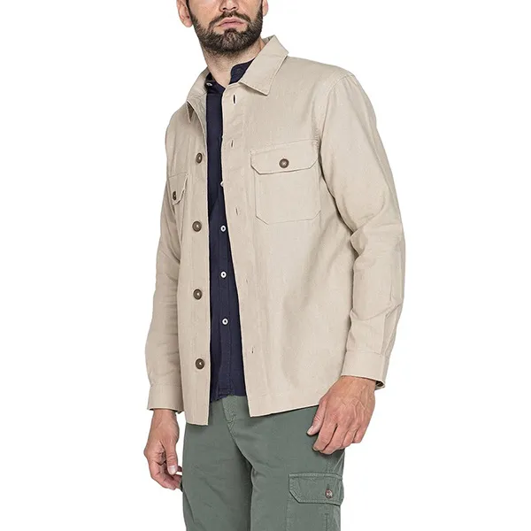 Áo Sơ Mi Nam Carrera Jeans 4111285A_264 Màu Be Size L - Thời trang - Vua Hàng Hiệu
