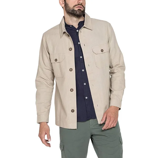 Áo Sơ Mi Nam Carrera Jeans 4111285A_264 Màu Be Size L - Thời trang - Vua Hàng Hiệu