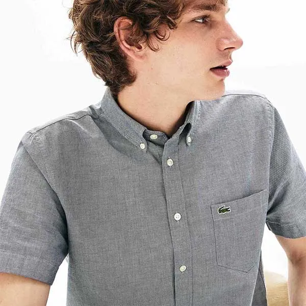 Áo Sơ Mi Lacoste Regular Fit CH4975 166 Màu Xám Đậm Size L