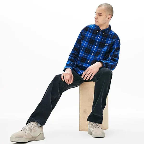 Áo Sơ Mi Lacoste Men's Checkered Colorful Shirt CH8207 2TZ Màu Kẻ Xanh Đậm Size XS - Thời trang - Vua Hàng Hiệu