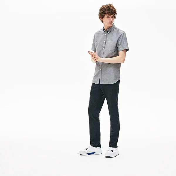 Áo Sơ Mi Lacoste Regular Fit CH4975 166 Màu Xám Đậm Size L
