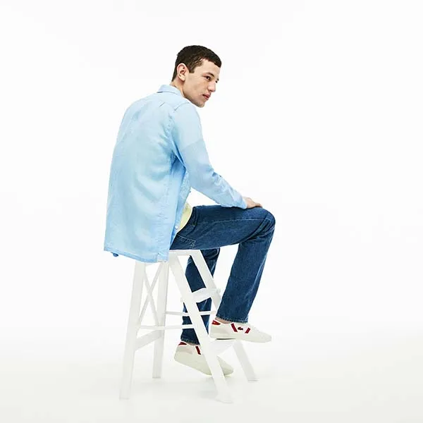 Áo Sơ Mi Lacoste Regular Fit CH4990 G5J Màu Xanh Nhạt Size M