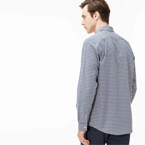 Áo Sơ Mi Lacoste Regular Fit CH9559 HFA Màu Xanh Kẻ Size L