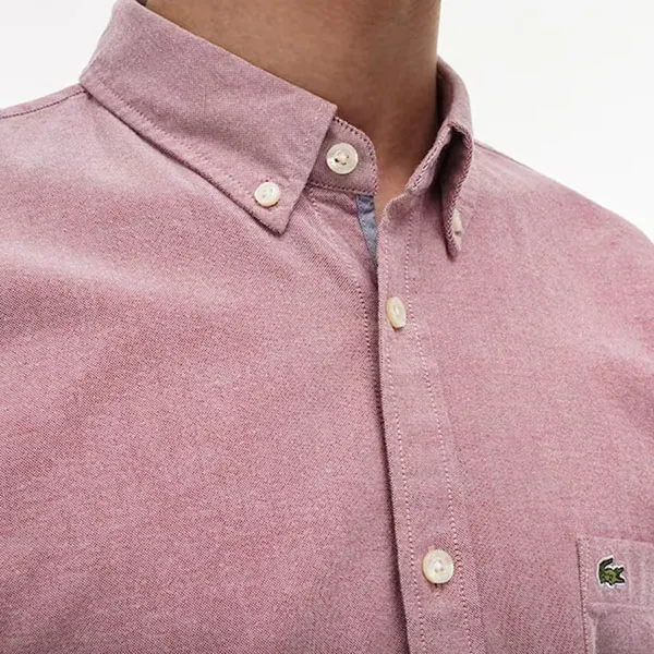 Áo Sơ Mi Lacoste Regular Fit CH9595 MY3 Màu Hồng Size S