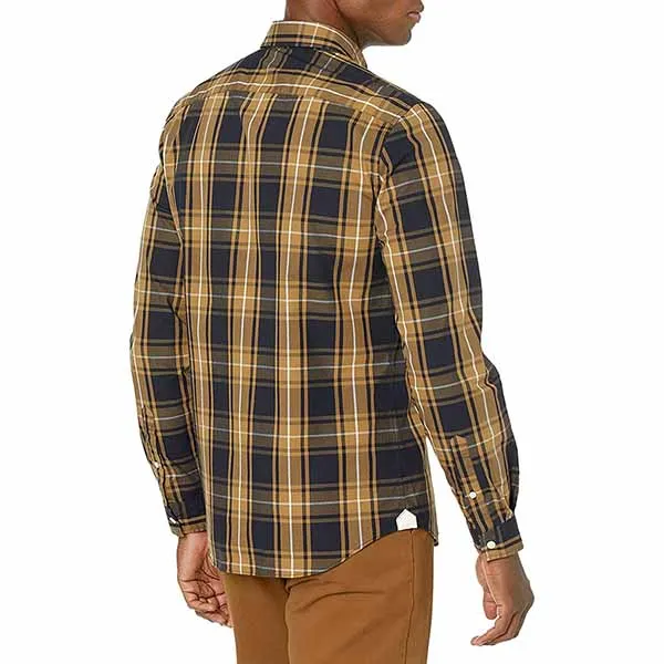 Áo Sơ Mi Lacoste Slim Fit CH5238 BTS Màu Vàng Kẻ Đen Size S
