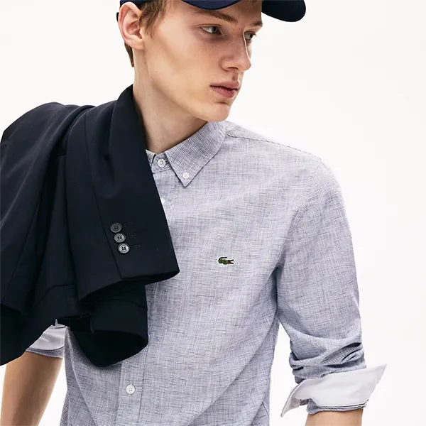 Áo Sơ Mi Lacoste Slim Fit CH6905 PJA Màu Xám Size S - Thời trang - Vua Hàng Hiệu