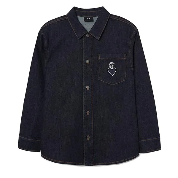Áo Sơ Mi MLB Denim New York Yankees 3ADRH0131-50NYS Màu Xanh Navy Size XS - Thời trang - Vua Hàng Hiệu