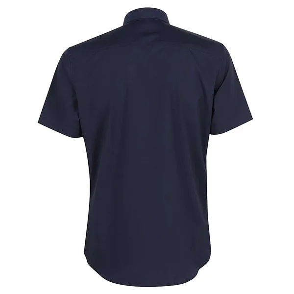 Áo Sơ Mi Nam Burberry Short-Sleeve Monogram Motif Stretch Cotton Shirt Màu Xanh Navy Size M - 4