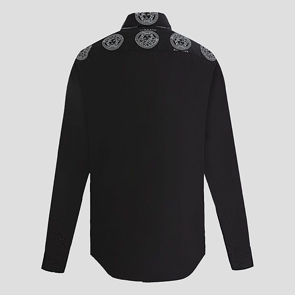 Áo Sơ Mi Versace Black Logo Medusa Printed 1005004 1A03417 1B000 Màu Đen - 4