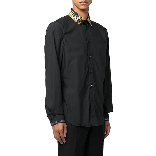 Áo Sơ Mi Versace Men's Shirt 73GAL2SB08506 899 Black Màu Đen Size 44