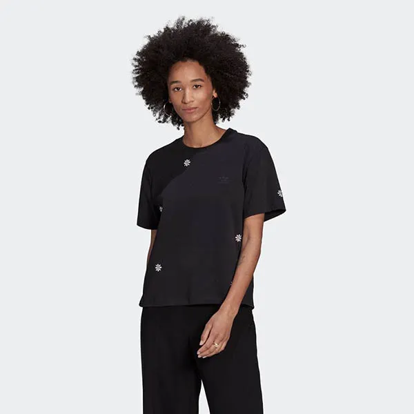 Áo Thun Adidas Embroidered Loose T-Shirt HG6417 Màu Đen Size S