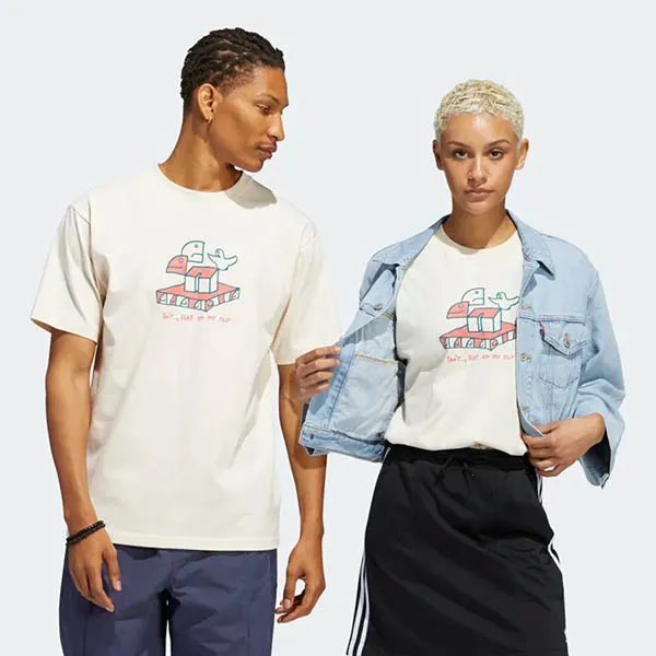 Áo Thun Adidas Shmoofoil Don't Flip Tee Gender Neutral Tshirt HC2192 Màu Be Size S - Thời trang - Vua Hàng Hiệu