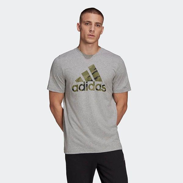 Áo Thun Adidas The Essentials Single Jersey Camo Print Short Sleeve T-Shirt HE4376 Màu Xám Size S - 3