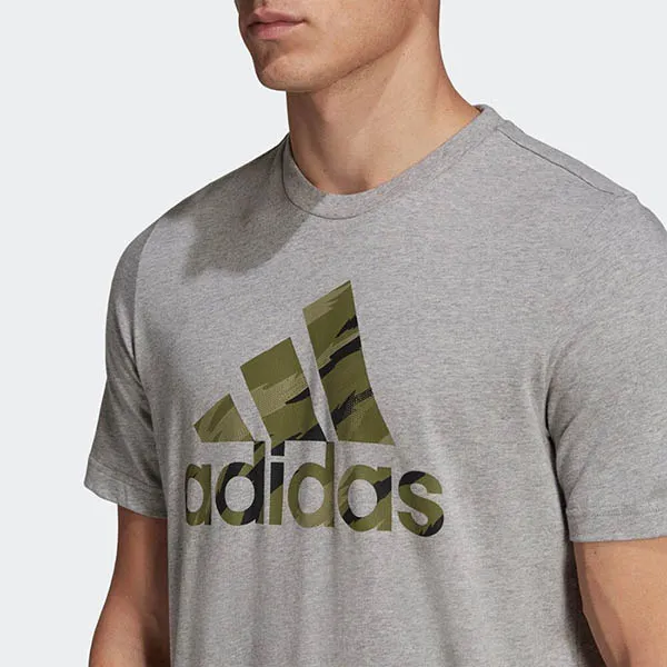 Áo Thun Adidas The Essentials Single Jersey Camo Print Short Sleeve T-Shirt HE4376 Màu Xám Size S - 4
