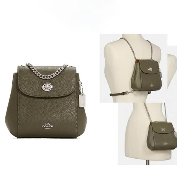 Balo Coach Convertible Mini Backpack Màu Xanh Olive - Túi xách - Vua Hàng Hiệu