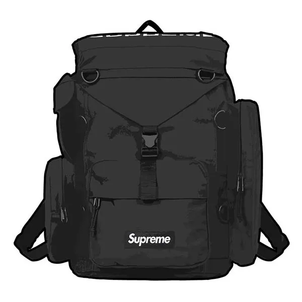 Balo Supreme 23SS Field Backpack Black Màu Đen - 2