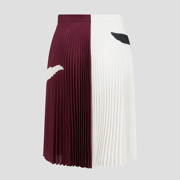 Chân Váy Burberry Rersby Swan Print Colorblock 80488261 Phối Màu