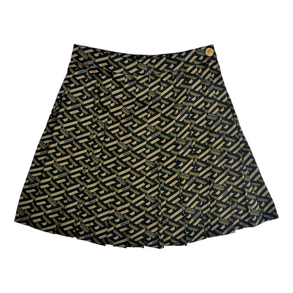 Chân Váy Versace Green & Black La Greca Monogram Printed 1008400 1A01805 5B160 Màu Xanh Đen - Thời trang - Vua Hàng Hiệu