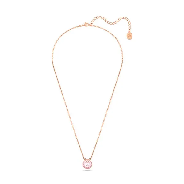 Dây Chuyền Swarovski Bella V Pendant Round Cut, Pink, Rose Gold-Tone Plated 5662088 Màu Vàng Hồng - Trang sức - Vua Hàng Hiệu