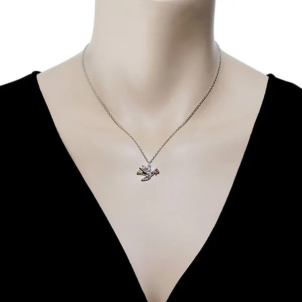 Dây Chuyền Swarovski Rhodium Plated Travel Bird Pendant Necklace 5526488 Màu Bạc - 1