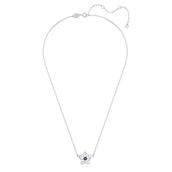 Dây Chuyền Swarovski Stella Pendant Mixed Cuts, Star, Blue, Rhodium Plated 5639186 Màu Trắng Xanh - Trang sức - Vua Hàng Hiệu