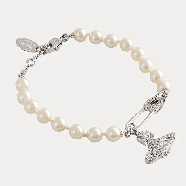 Vòng Đeo Tay Vivienne Westwood Lucrece Pearl Bracelet Màu Bạc - Trang sức - Vua Hàng Hiệu