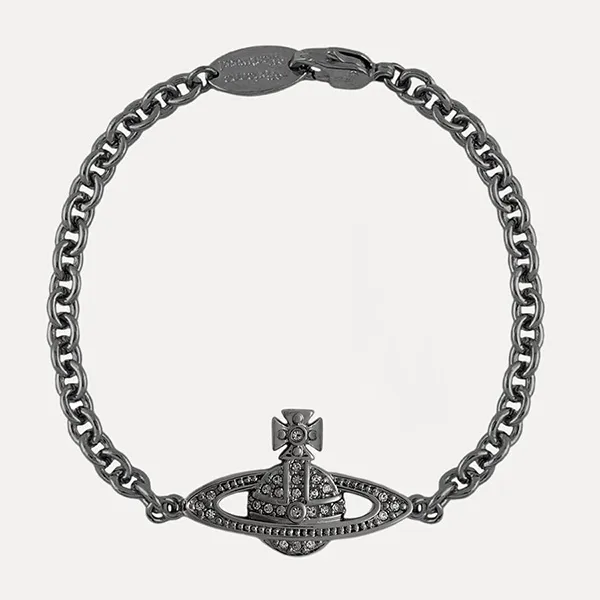 Vòng Đeo Tay Vivienne Westwood Man. Mini Bas Relief Chain Bracelet Màu Chì - Trang sức - Vua Hàng Hiệu