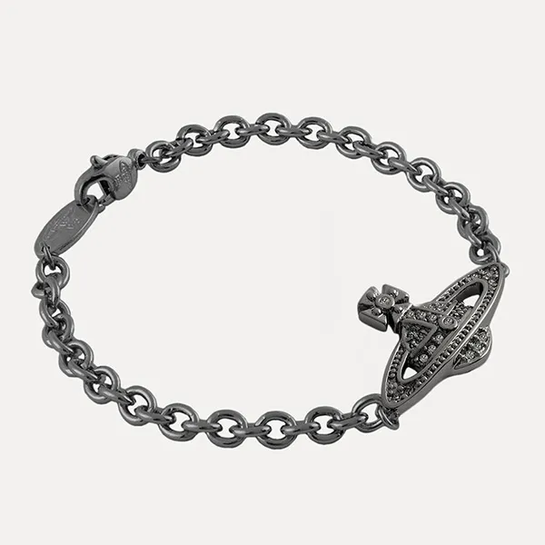 Vòng Đeo Tay Vivienne Westwood Man. Mini Bas Relief Chain Bracelet Màu Chì - Trang sức - Vua Hàng Hiệu