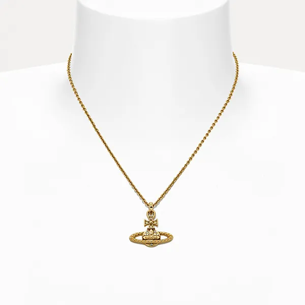 Dây Chuyền Vivienne Westwood Mayfair Bas Relief Pendant Necklace Màu Vàng Gold