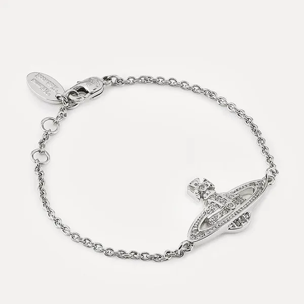 Vòng Đeo Tay Vivienne Westwood Mini Bas Relief Chain Bracelet Silver Màu Bạc - Trang sức - Vua Hàng Hiệu
