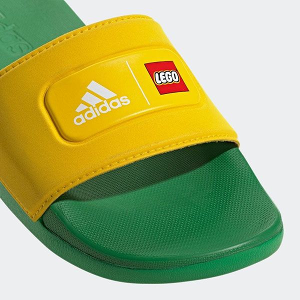 Dép Adidas Adilette Comfort X Lego Slides GV8233 Màu Vàng Xanh Size 32 - 5