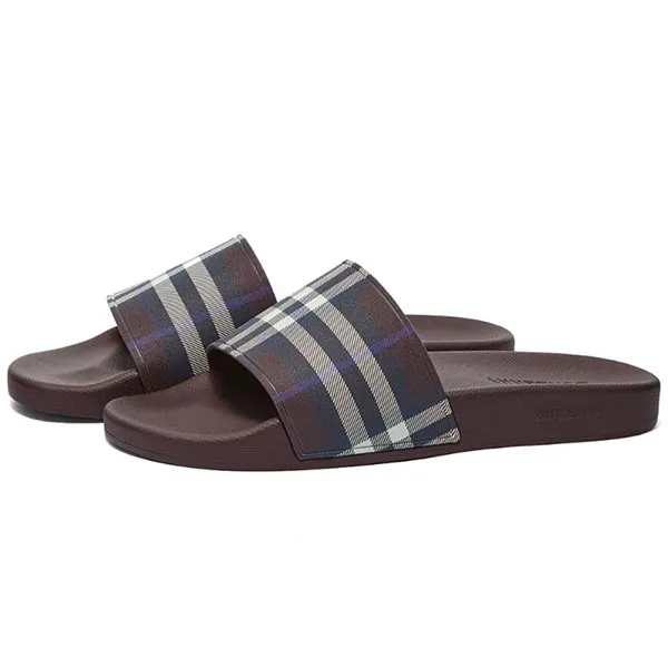 Dép Burberry Furley Slides With Logo Kẻ Phối Màu Size 39 - Dép - Vua Hàng Hiệu