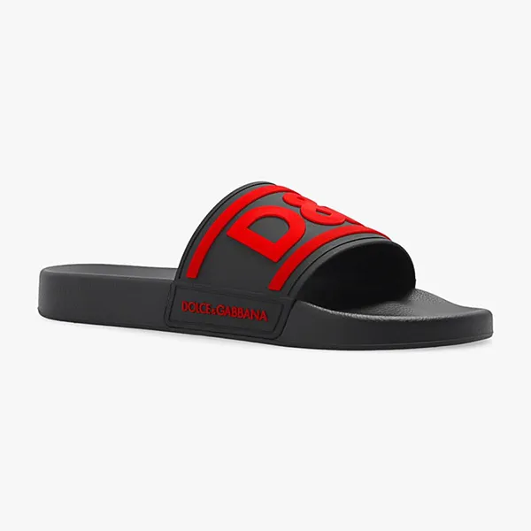 Dép Nam Dolce & Gabbana D&G Slides Black CS2072 AQ858 89650 Màu Đen - Dép - Vua Hàng Hiệu