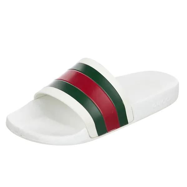 Dép Gucci Web Slide Sandal White Màu Trắng Size 41.5 - Dép - Vua Hàng Hiệu