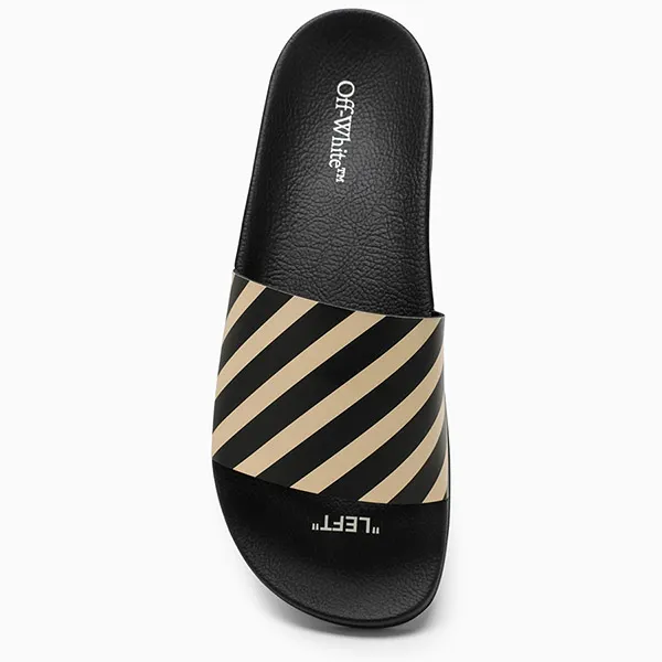 Dép Off-White Multicolor Diag Stripe Printed OMIC011C99MAT0021061 Màu Đen Vàng Size 42 - Dép - Vua Hàng Hiệu
