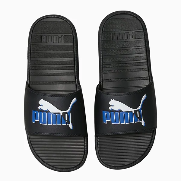 Dép Puma Cool Cat Leap Men's Slides 383441-05 Màu Đen Họa Tiết Xanh Size 40.5