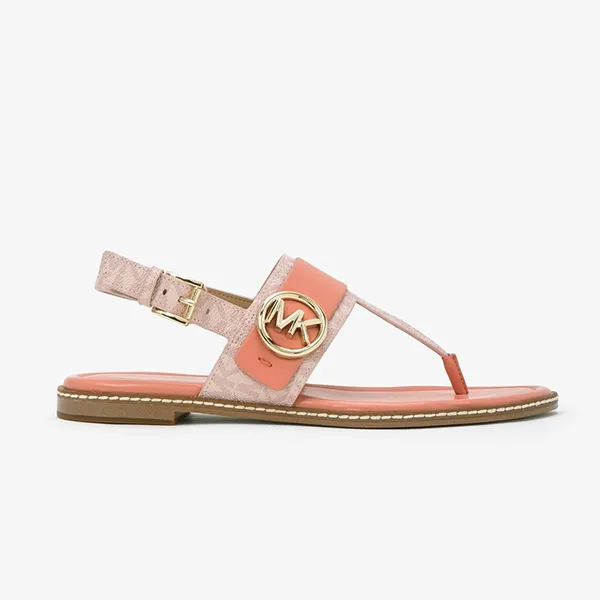 Dép Sandal Michael Kors MK Open Toe Casual Style Plain Elegant Style Logo 49S2CRFA1B Màu Cam San Hô Size 35 - Dép - Vua Hàng Hiệu