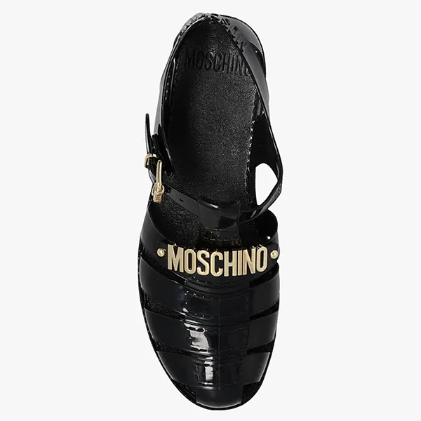 Dép Sandal Moschino Rubber Sandals With Logo MB16501G1G G20-000 Màu Đen Size 41 - Dép - Vua Hàng Hiệu
