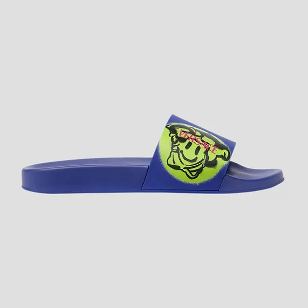 Dép Versace Medusa Smiley Blue DSU6516 1A02005 2U830 Màu Xanh