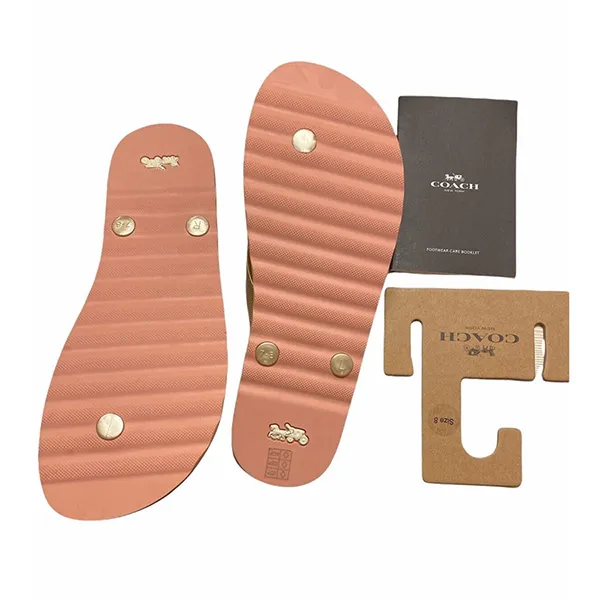 Dép Xỏ Ngón Coach Zak Flip Flop FG3434 Màu Nâu Size 36