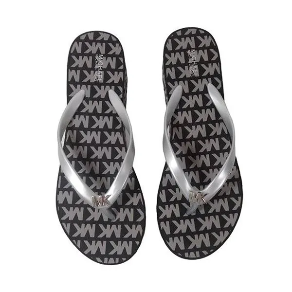 Dép Xỏ Ngón Michael Kors MK Bedford Glam Flip Flop Màu Đen Size 37.5