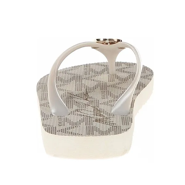 Dép Xỏ Ngón Michael Kors MK Jet Set Rubber Flip Flops Màu Trắng Size 37